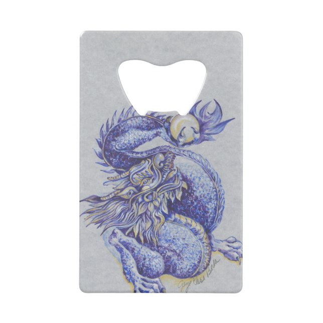 Blue Dragon Credit Card Bottle Opener (Front)