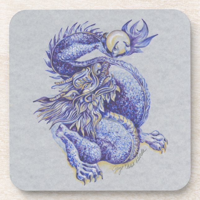 Blue Dragon Drink Coaster (Front)