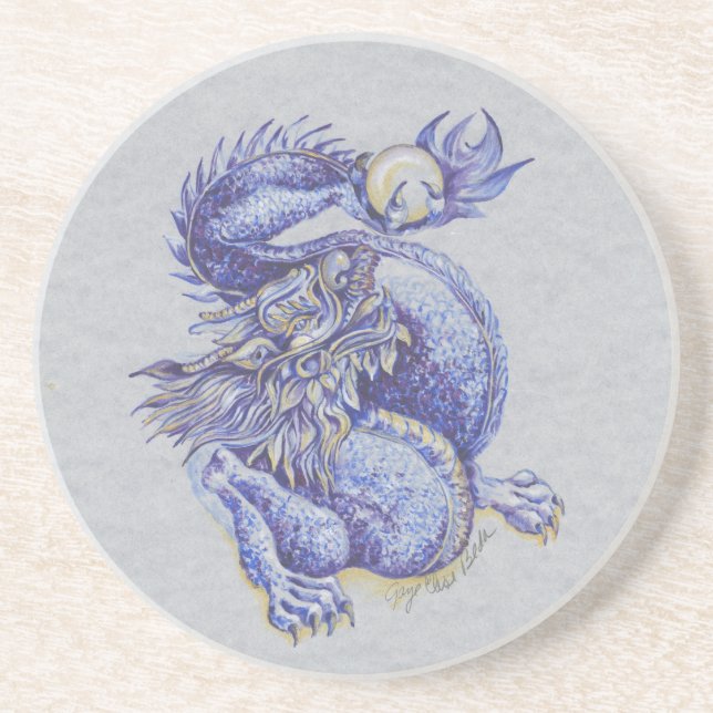 Blue Dragon Drink Coaster (Front)