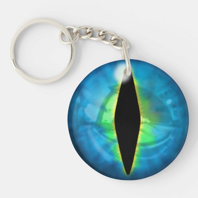 Blue Dragon Eye Keychain (Front)