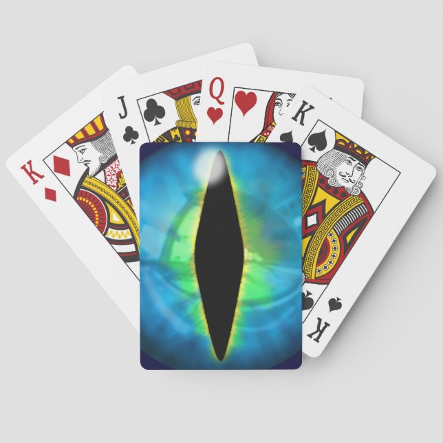 Blue Dragon Eye Poker Cards (Back)