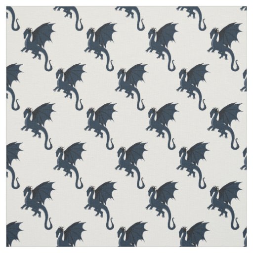 Blue dragon fabric