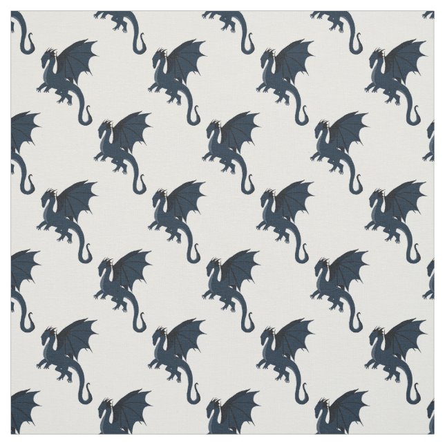 Blue dragon fabric (Swatch)