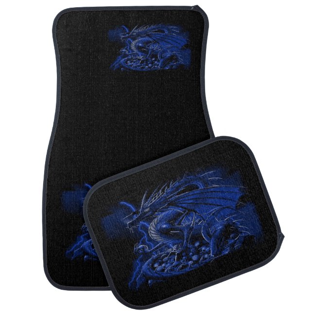 Blue Dragon Fantasy Car Floor Mat (Set)