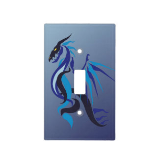 Blue Dragon Fire Light Switch Cover