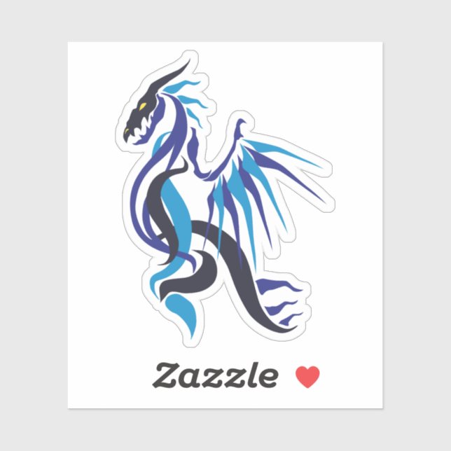 Blue Dragon Fire Sticker (Sheet)
