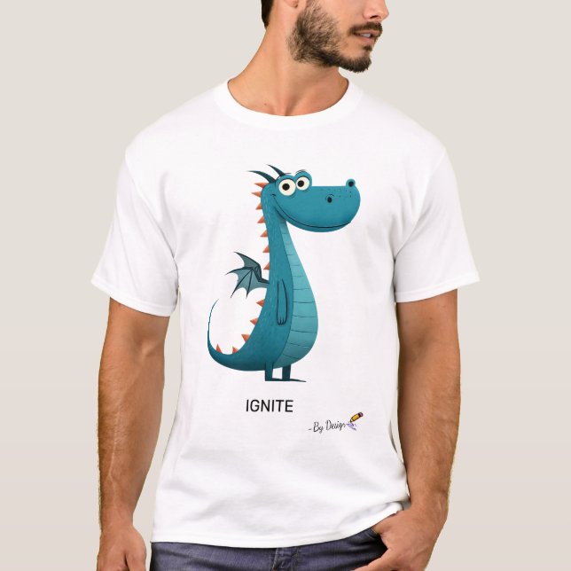 Blue Dragon | IGNITE - By Design | Original Fun T-Shirt (Front)
