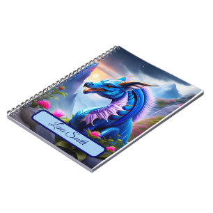 Blue Dragon, imaginative Digital Art Notebook