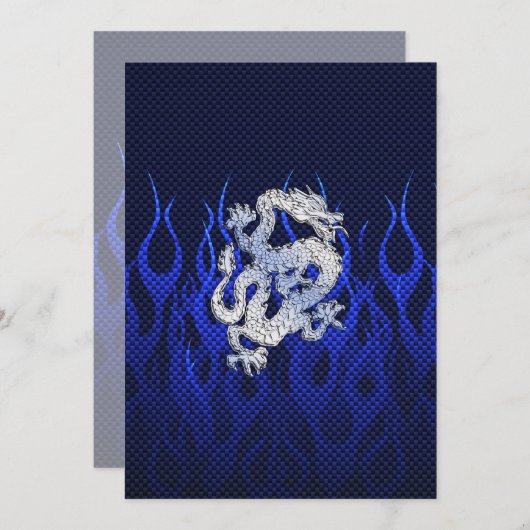 Blue Dragon in Chrome Carbon Fiber Styles (Front/Back)