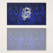 Blue Dragon in Chrome Carbon Fiber Styles (Front & Back)