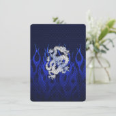Blue Dragon in Chrome Carbon Fiber Styles (Standing Front)