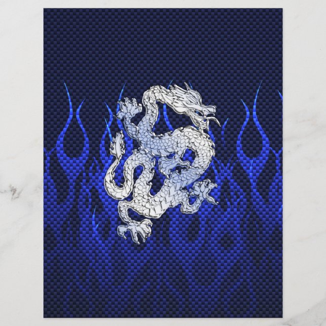 Blue Dragon in Chrome Carbon Fiber Styles Flyer (Front)