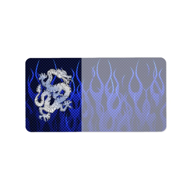 Blue Dragon in Chrome Carbon Fiber Styles Label (Front)