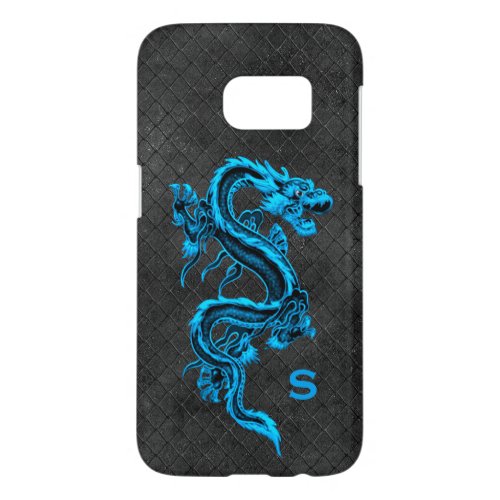 Blue Dragon Monogrammed Samsung S7 Case