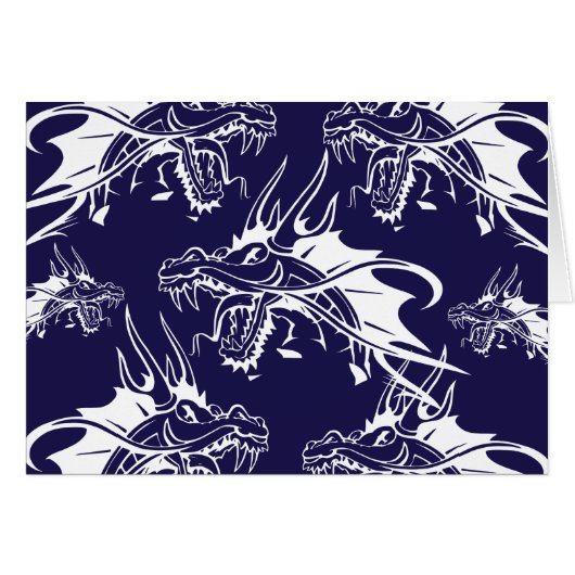 Blue Dragon Mythical Creature Fantasy Design Cards (Front Horizontal)
