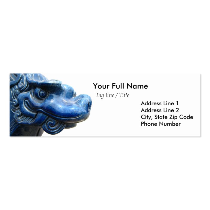Blue dragon   Nietzsche quote Business Card Template