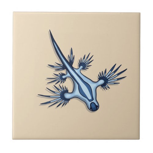 Blue Dragon Nudibranch Tile