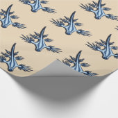 Blue Dragon Nudibranch Wrapping Paper (Corner)