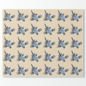 Blue Dragon Nudibranch Wrapping Paper (Flat)