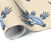 Blue Dragon Nudibranch Wrapping Paper (Roll Corner)