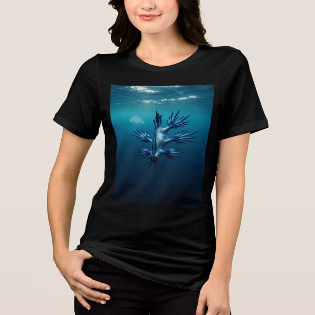 Blue Dragon of the Sea Tri-Blend Shirt (Front)