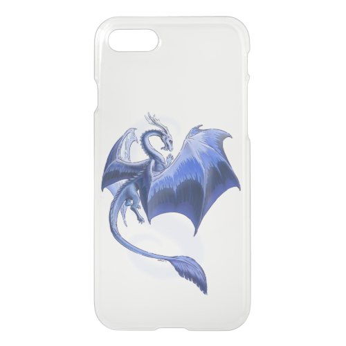 Blue Dragon of Winter Fantasy Art iPhone SE87 Case
