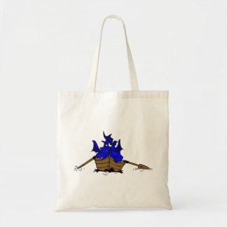 Blue Dragon On Boat Tote Bag