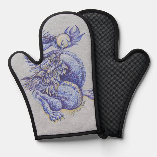 Blue Dragon Oven Mitt (Front/Back)