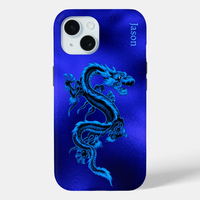 Blue Dragon Personalized Case-Mate iPhone Case (Back)
