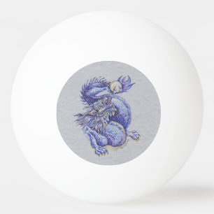 Blue Dragon Ping-Pong Ball