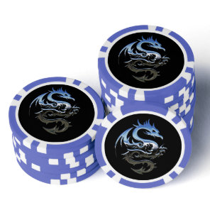 Blue Dragon Poker Chip