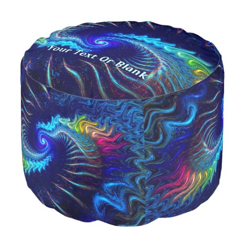 Blue Dragon Pouf