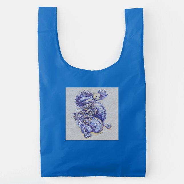 Blue Dragon Reusable Bag (Back)