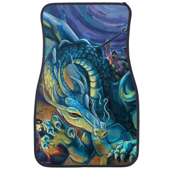 Blue Dragon Rider Car Mat (Front)