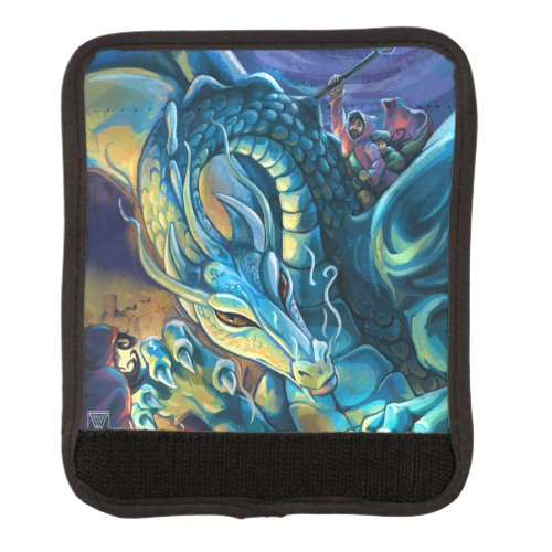 Blue Dragon Rider Luggage Handle Wrap