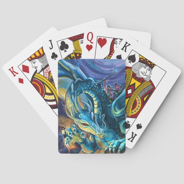 Blue Dragon Rider Poker Cards (Back)