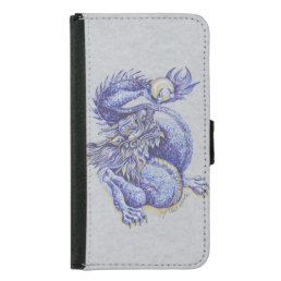 Blue Dragon Wallet Phone Case For Samsung Galaxy S5