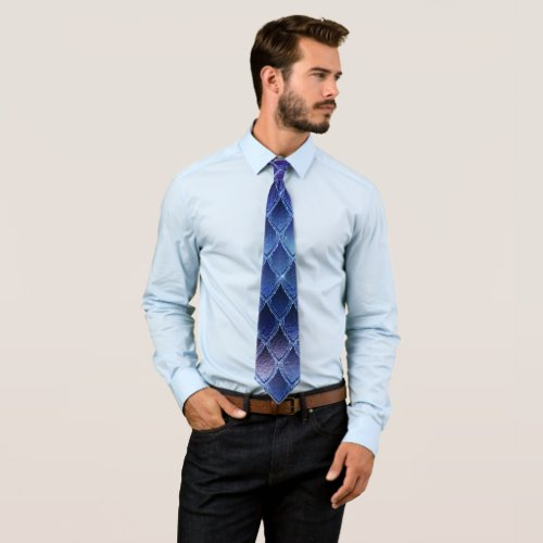 Blue Dragon Scales Neck Tie