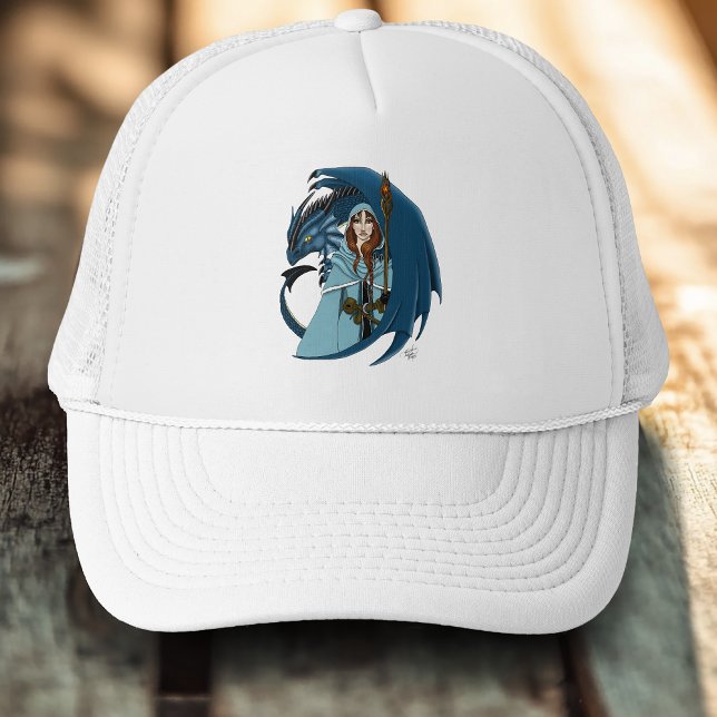  Blue Dragon Sorceress Snowflakes Trucker Hat (Creator Uploaded)