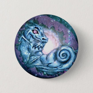 Blue Dragon Star Pinback Button