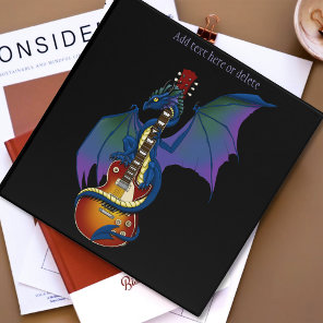 Blue Dragon Sunburst Guitar Music 3 Ring Binder