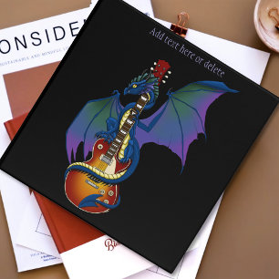 Blue Dragon Sunburst Guitar Music 3 Ring Binder