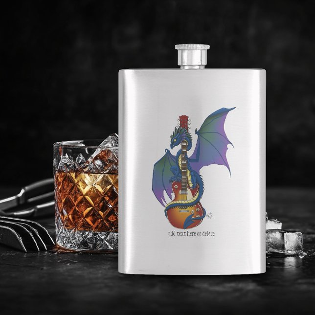 Blue Dragon Sunburst Guitar Music Flask (Creator Uploaded)