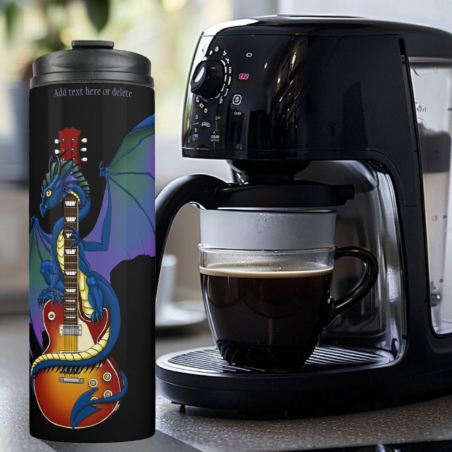 Blue Dragon Sunburst Guitar Music Thermal Tumbler (Creator Uploaded)