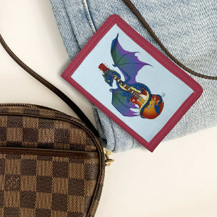 Blue Dragon Sunburst Guitar Music Tri-fold Wallet