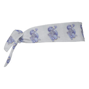 Blue Dragon Tie Headband