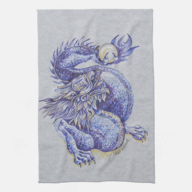 Blue Dragon Towel (Vertical)