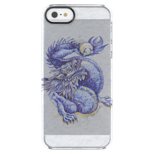 Blue Dragon Clear iPhone SE55s Case