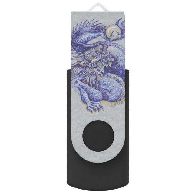 Blue Dragon USB Flash Drive (Front Vertical)