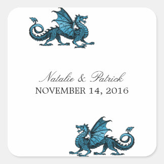 Blue Dragon Wedding Stickers